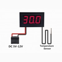 Цифровой термометр для измерения температуры -50-110C с выносным датчиком температуры
