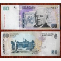 Банкнота 50 песо Аргентини 2014 р UNC