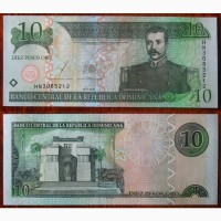 Банкнота 10 песо Домінікани 2003, UNC