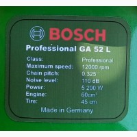 НОВИНКА! Бензопила BOSCH Professional GA 52L (5, 2 кВт) Потужна Пила ЖМИ