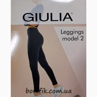 Чёрные бесшовные женские леггинсы из микрофибры (арт.Leggings model 2)