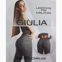 Женские меланжевые спортивные леггинсы LEGGINGS RIB MELANGE